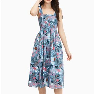 kate spade casual garden posy smocked dress